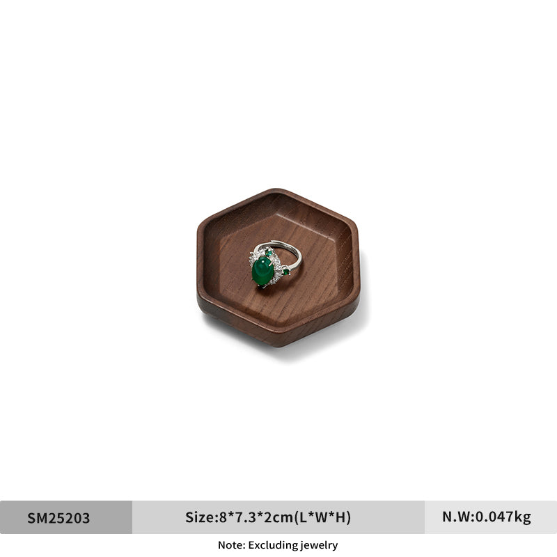 OIRLV Fashion Wooden Wood Color Jewelry Display Tray ：SM252