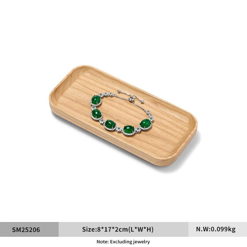 OIRLV Fashion Wooden Wood Color Jewelry Display Tray ：SM252