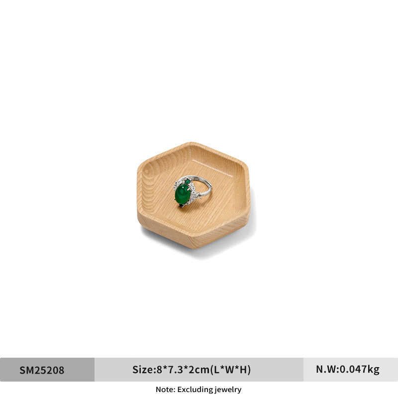 OIRLV Fashion Wooden Wood Color Jewelry Display Tray ：SM252