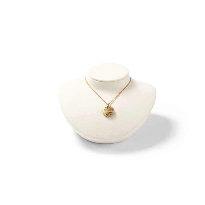 Beige Microfiber Earrings Ring Jewelry Display Set TT339