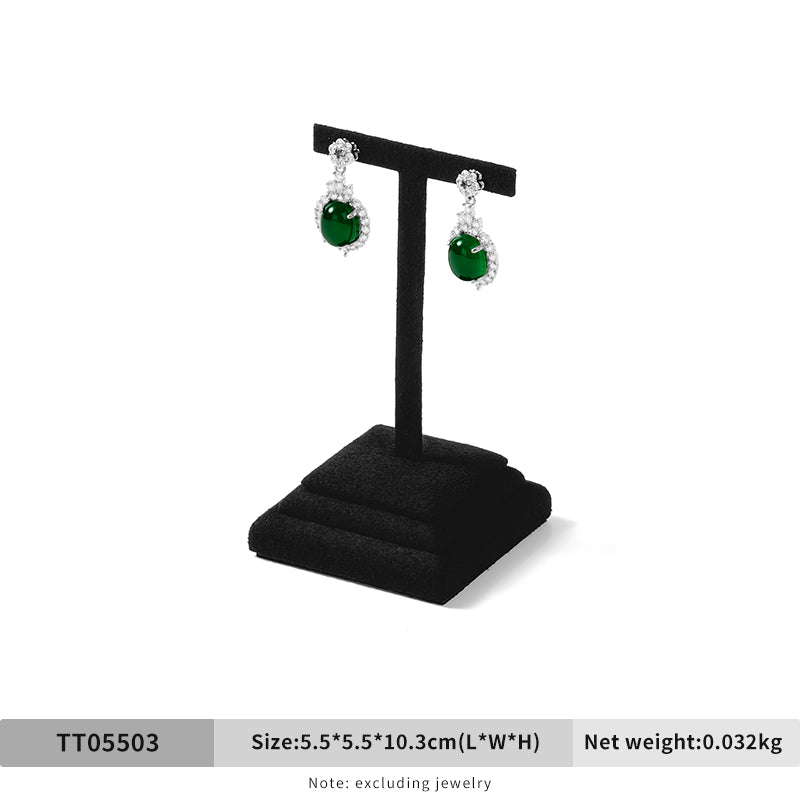Black Microfiber Jewelry Showcase Display Set TT055