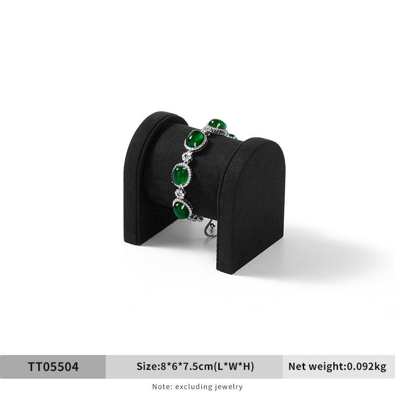Black Microfiber Jewelry Showcase Display Set TT055