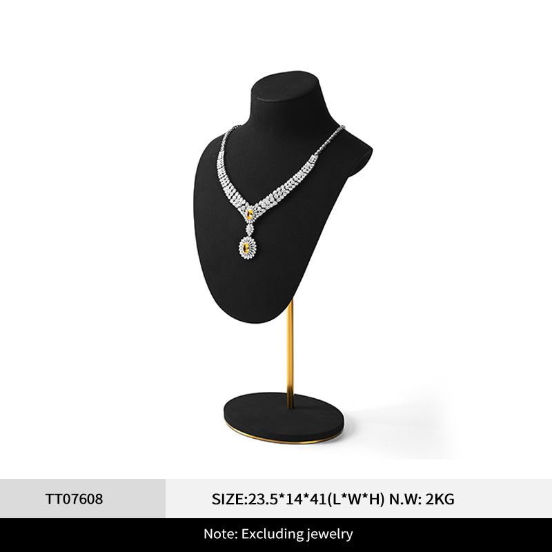Black Ring Necklace Set Turn Display Stand TT076