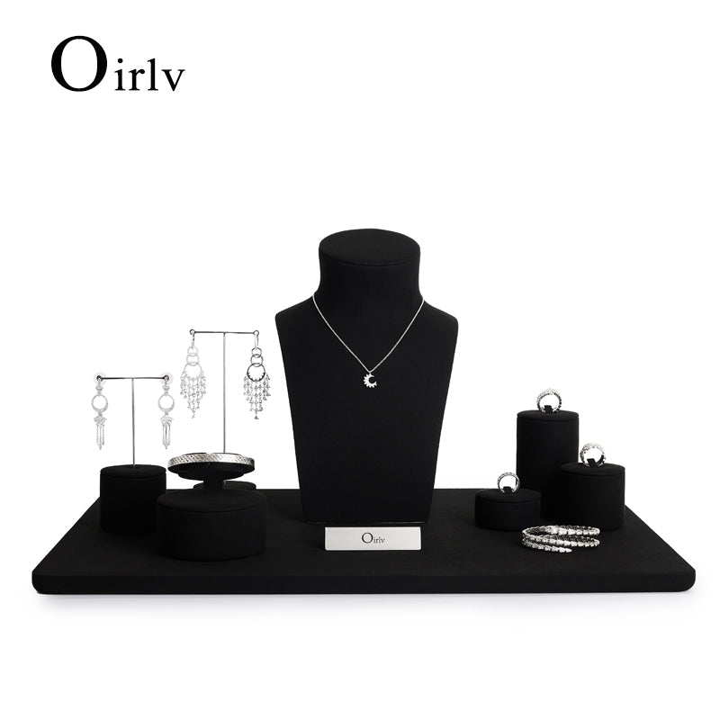 Black Microfiber Jewelry Set TT105