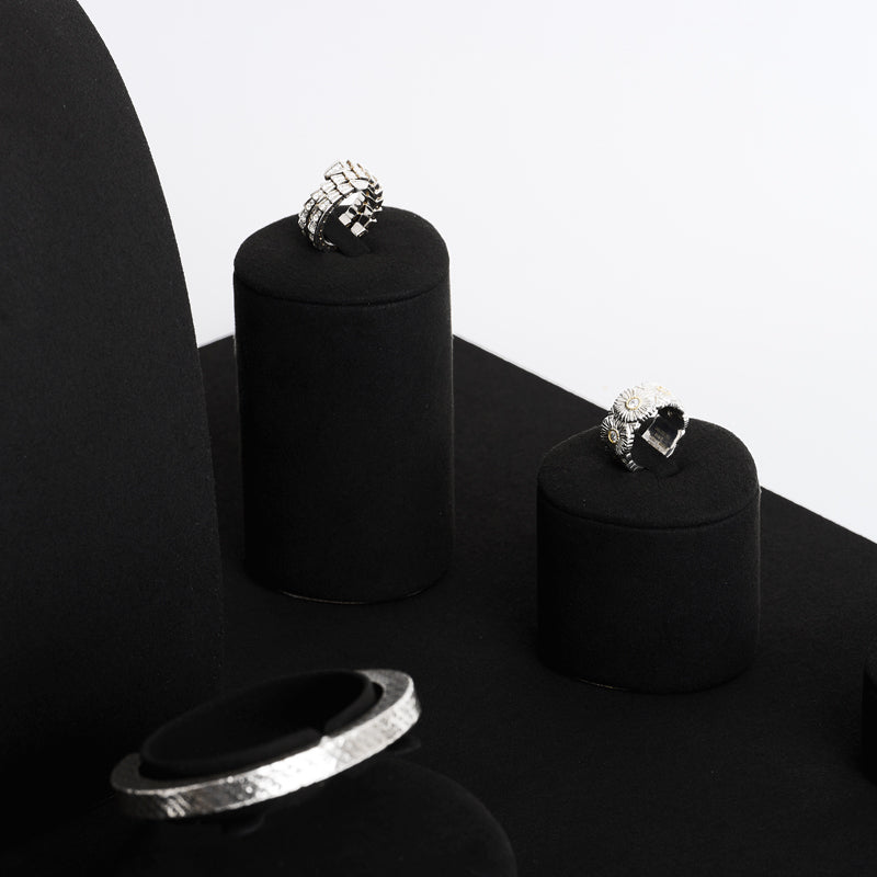 Black Microfiber Jewelry Set TT105