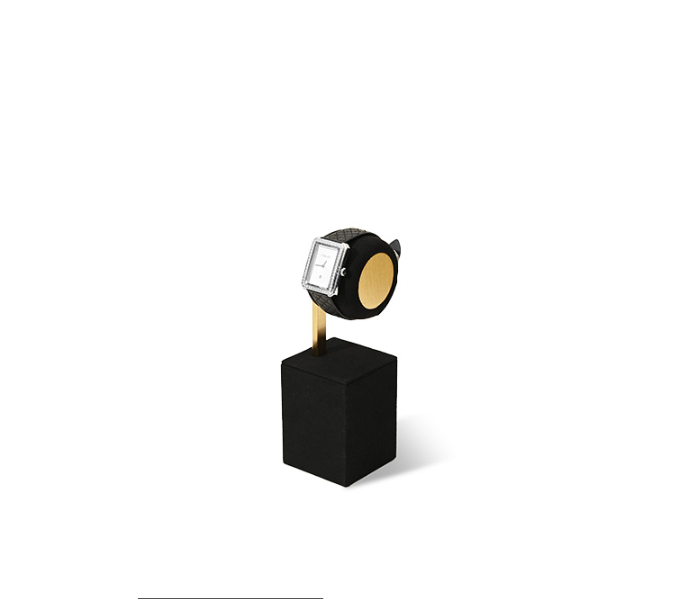Black Microfiber Ring Necklace Watch Jewelry Display Set TT192