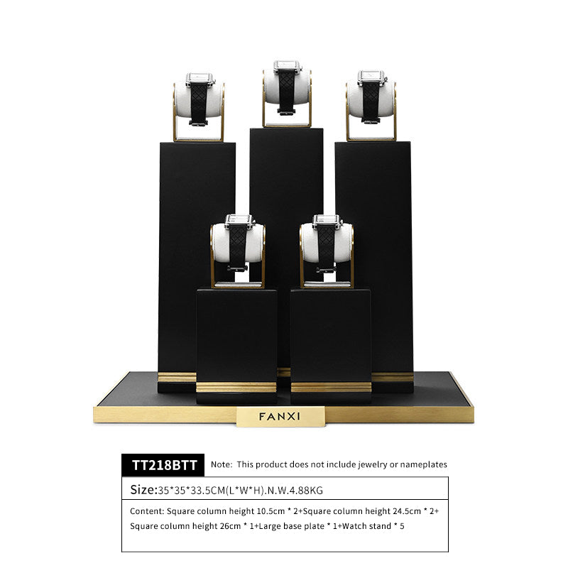 Black Baking Paint Watch Display Set TT218