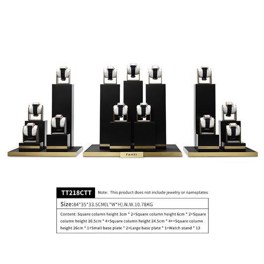 Black Baking Paint Watch Display Set TT218