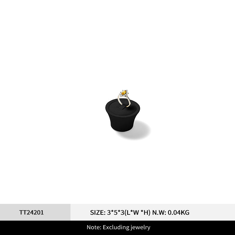 Black Rings Necklace Jewelry Display Set TT242
