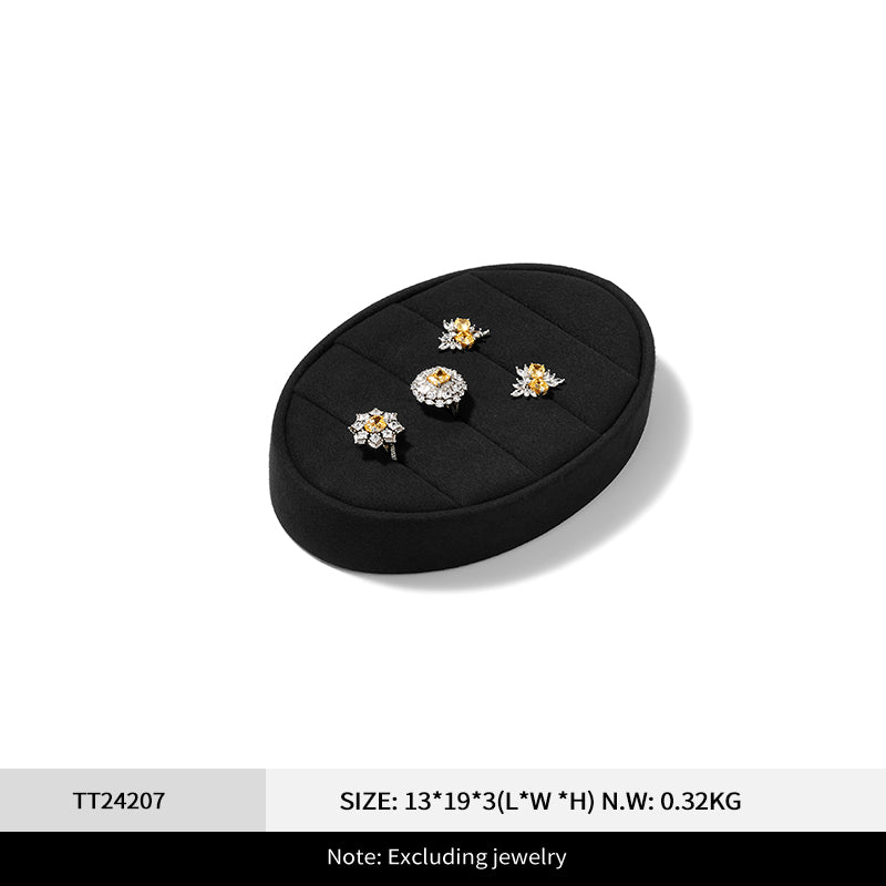 Black Rings Necklace Jewelry Display Set TT242