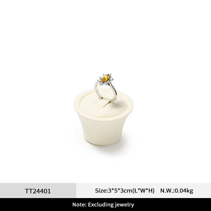 Beige Rings Necklace Jewelry Display Set TT244