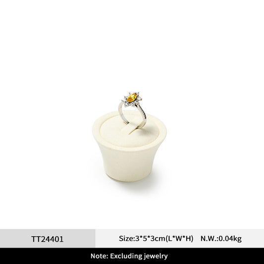 Beige Rings Necklace Jewelry Display Set TT244