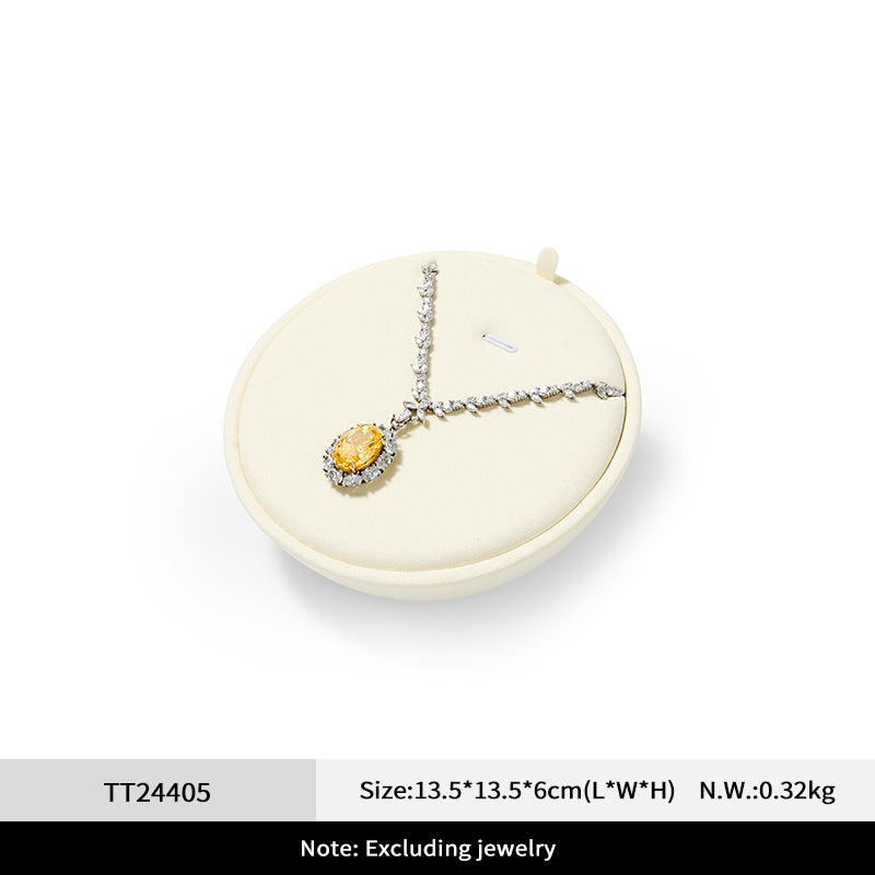 Beige Rings Necklace Jewelry Display Set TT244