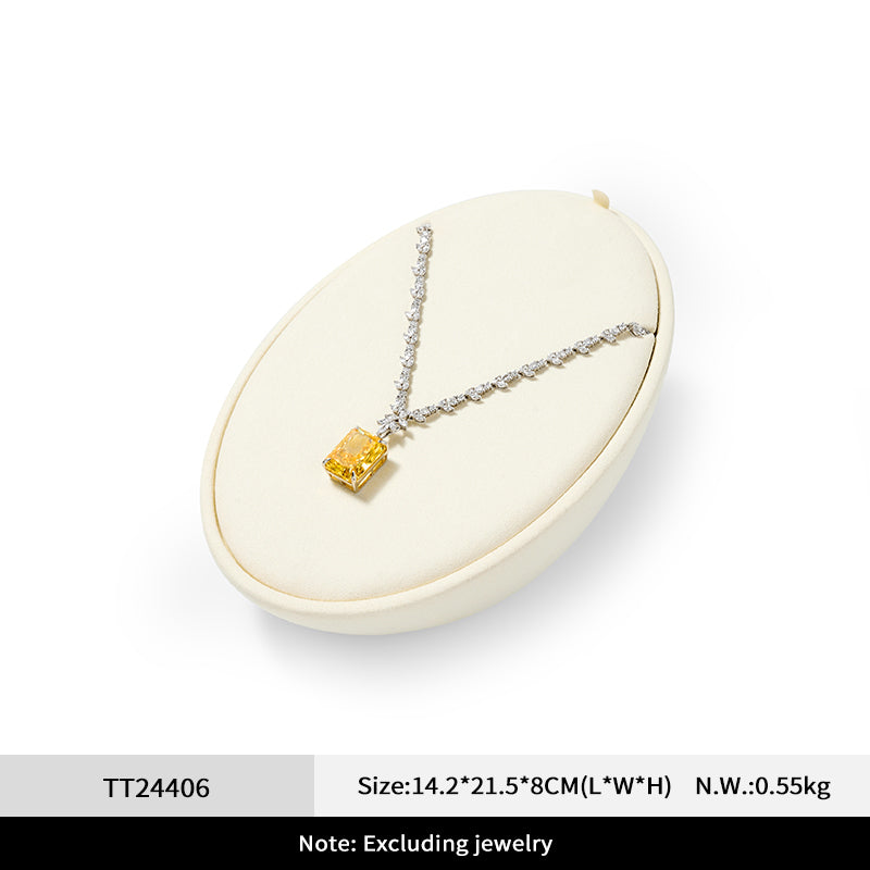 Beige Rings Necklace Jewelry Display Set TT244