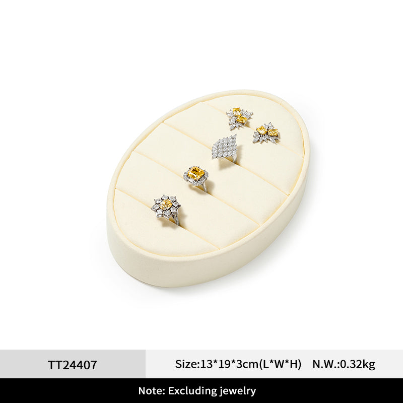 Beige Rings Necklace Jewelry Display Set TT244