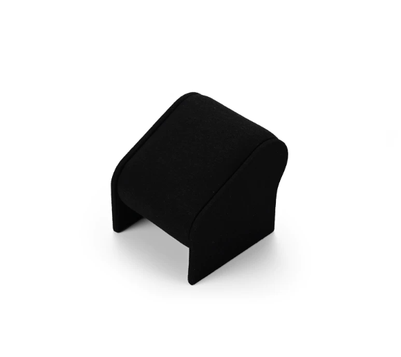 OIRLV black microfiber jewellery display with glossy metal : TT257