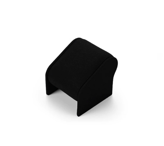 OIRLV black microfiber jewellery display with glossy metal : TT257