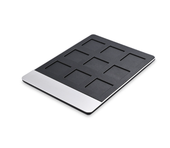 OIRLV custom black colour leather window jewelry display with metal frame : TT258