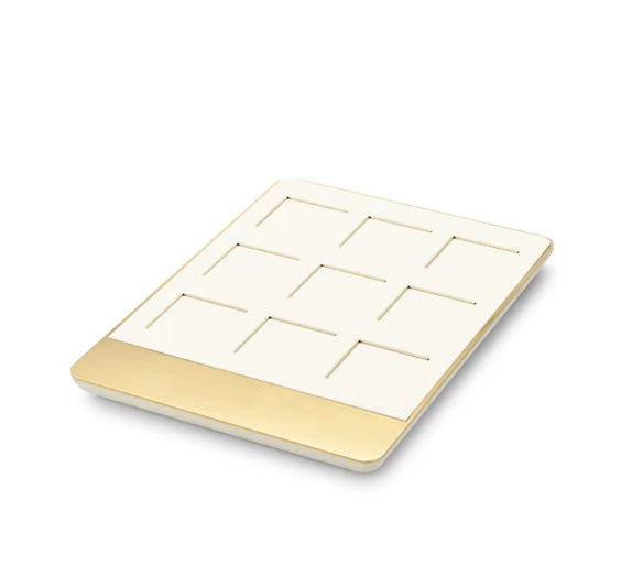 OIRLV high end beige microfiber jewelry display stand with metal :TT260