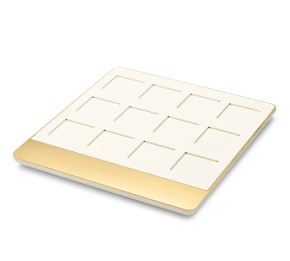 OIRLV high end beige microfiber jewelry display stand with metal :TT260