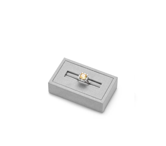 OIRLV fashion jewellery display wrapped with gray microfiber:TT267