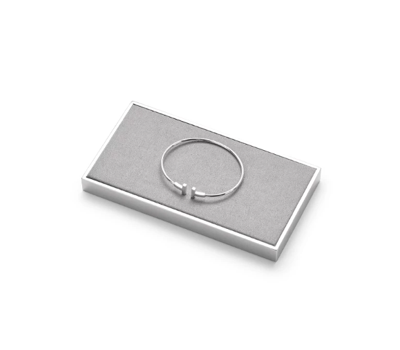 OIRLV fashion jewellery display wrapped with gray microfiber:TT267