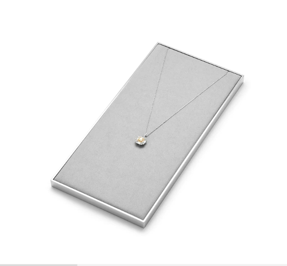 OIRLV fashion jewellery display wrapped with gray microfiber:TT267