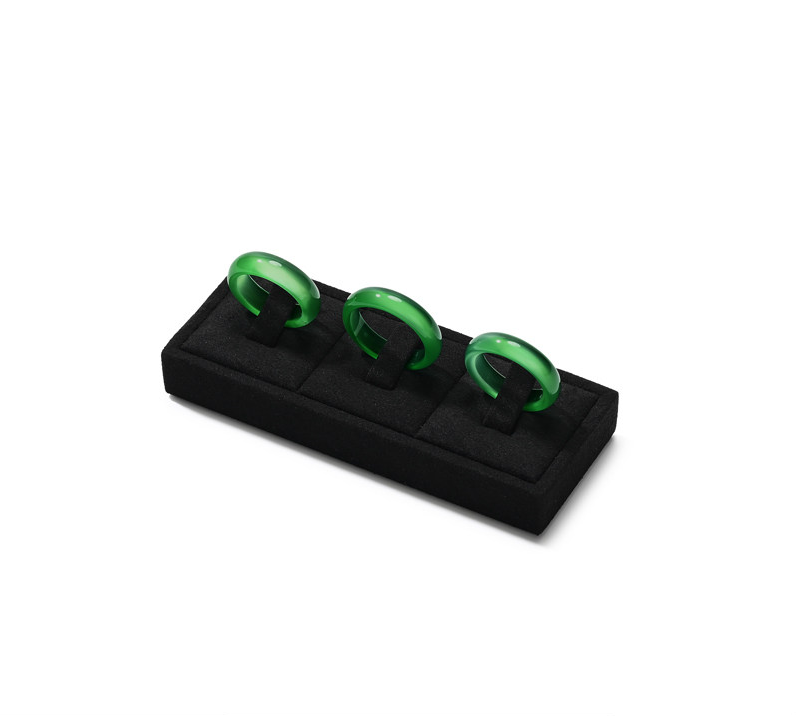 OIRLV black microfiber wooden jewelry display:TT268
