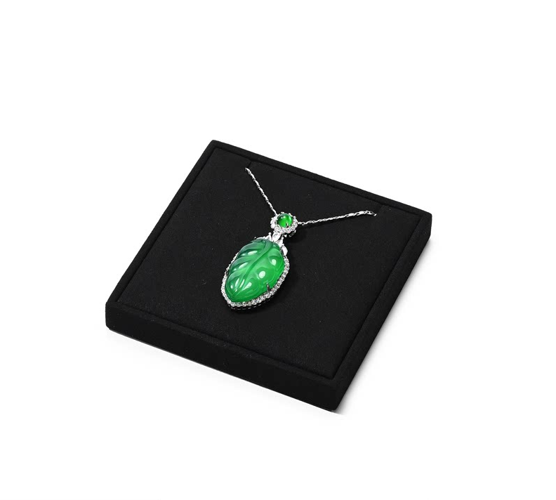 OIRLV black microfiber wooden jewelry display:TT268