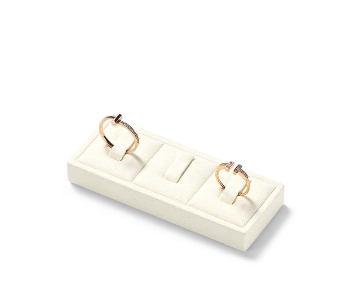 OIRLV wholesale beige microfiber display for jewelry:TT269