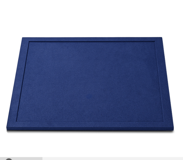 OIRLV luxury wooden jewelry display set with blue microfiber:TT270