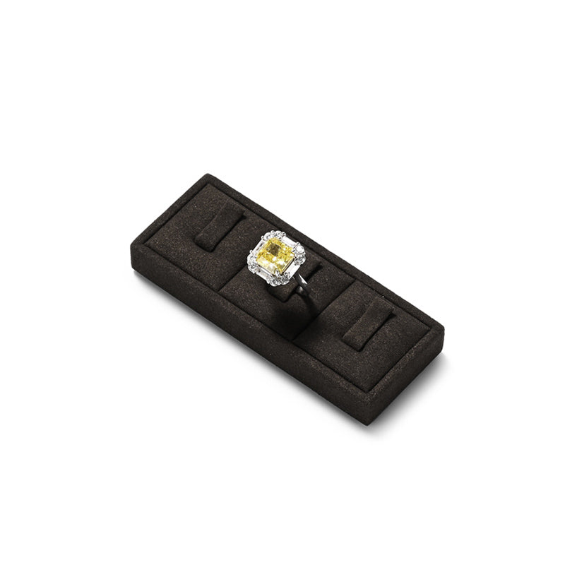 OIRLV wholesale wooden jewellery display set wrapped with brown microfiber：TT271