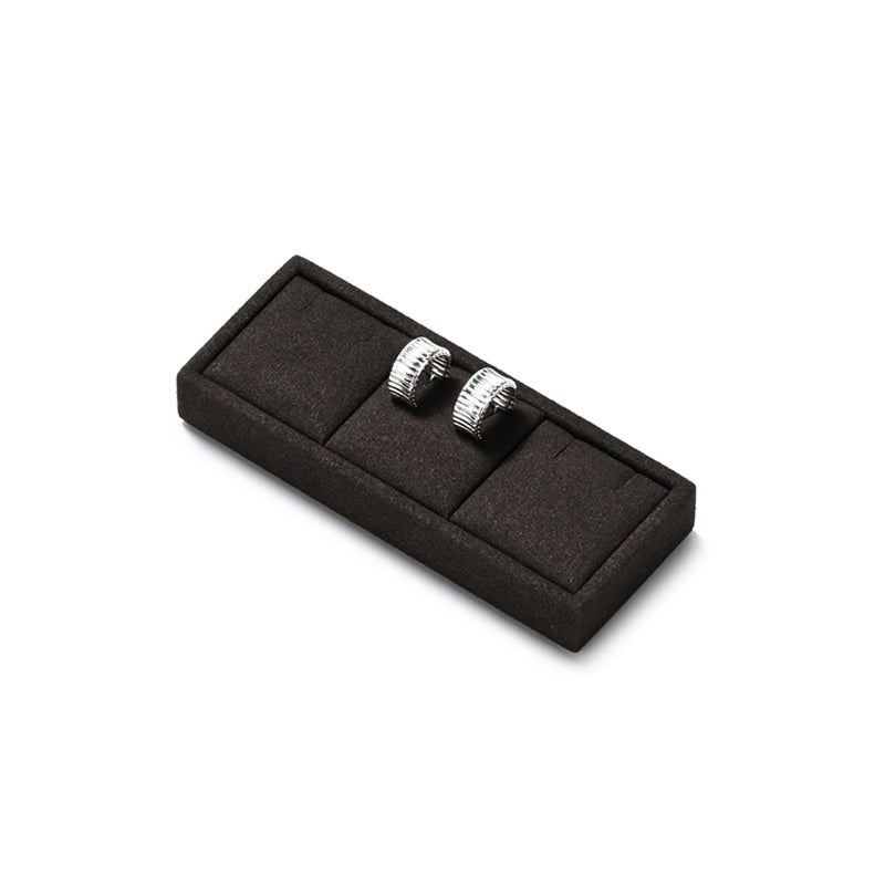 OIRLV wholesale wooden jewellery display set wrapped with brown microfiber：TT271