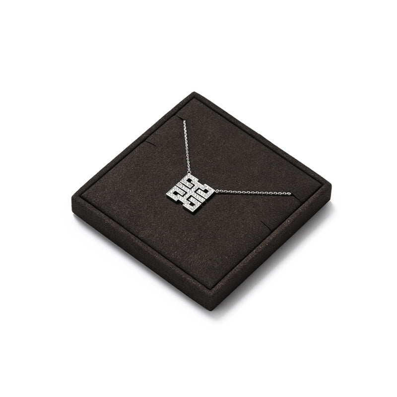 OIRLV wholesale wooden jewellery display set wrapped with brown microfiber：TT271