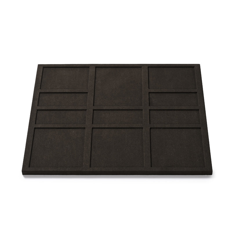 OIRLV wholesale wooden jewellery display set wrapped with brown microfiber：TT271