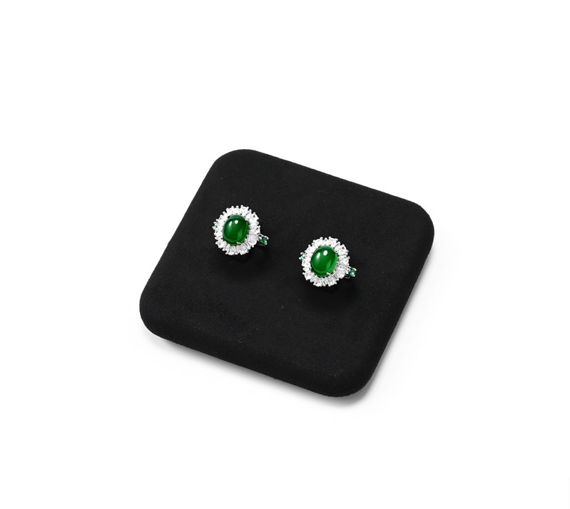 OIRLV luxury black colour microfiber jewelry display set :TT273
