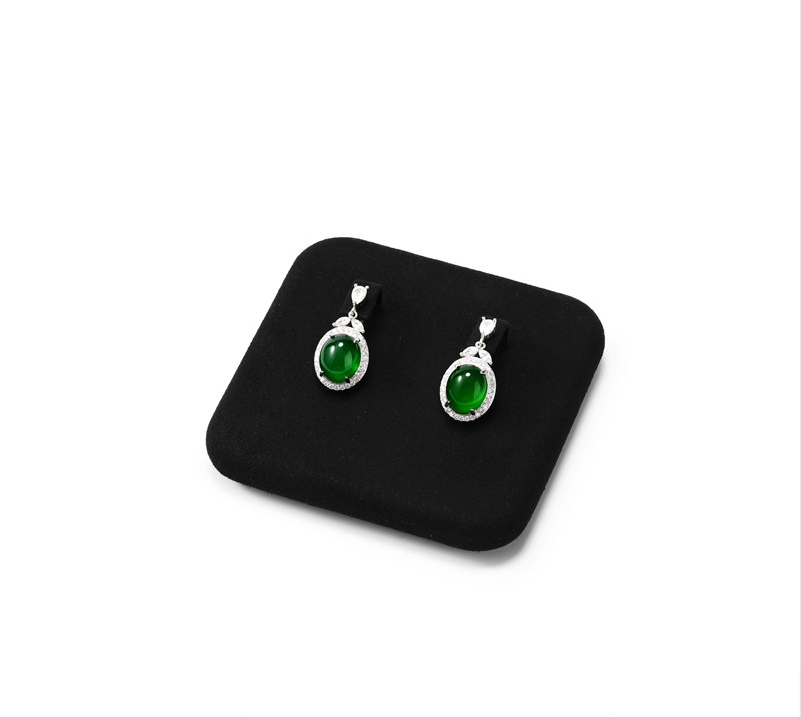 OIRLV luxury black colour microfiber jewelry display set :TT273