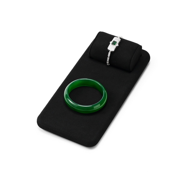 OIRLV luxury black colour microfiber jewelry display set :TT273