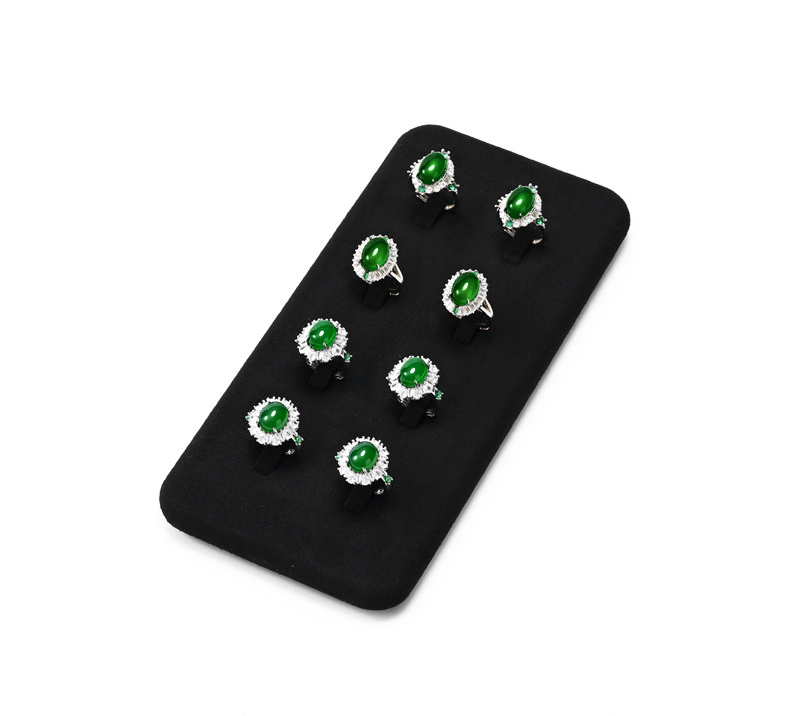 OIRLV luxury black colour microfiber jewelry display set :TT273