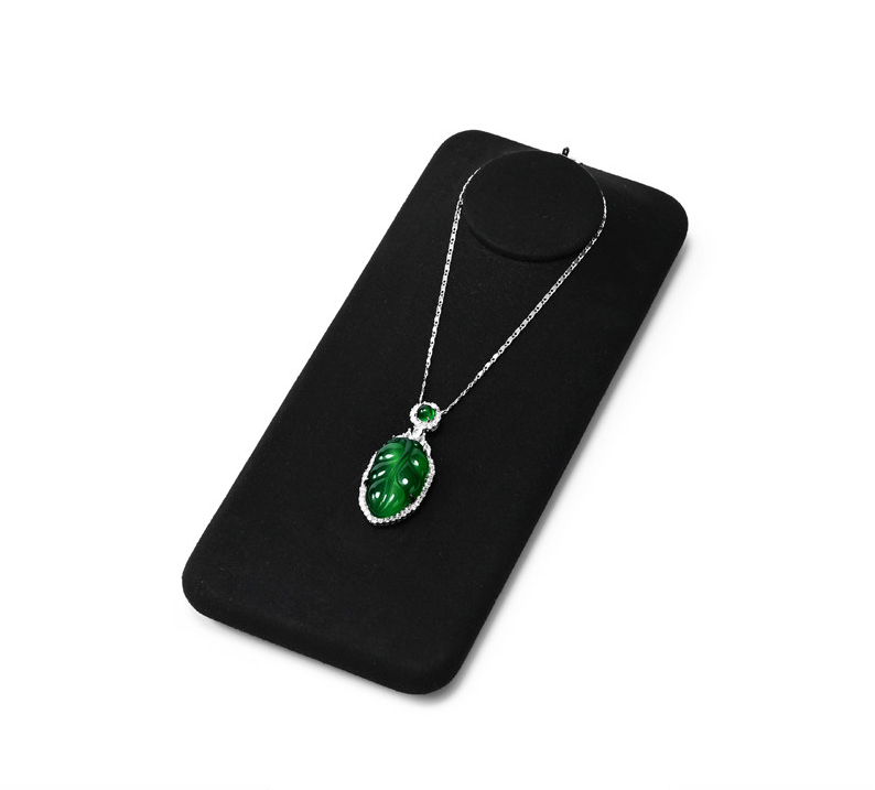 OIRLV luxury black colour microfiber jewelry display set :TT273