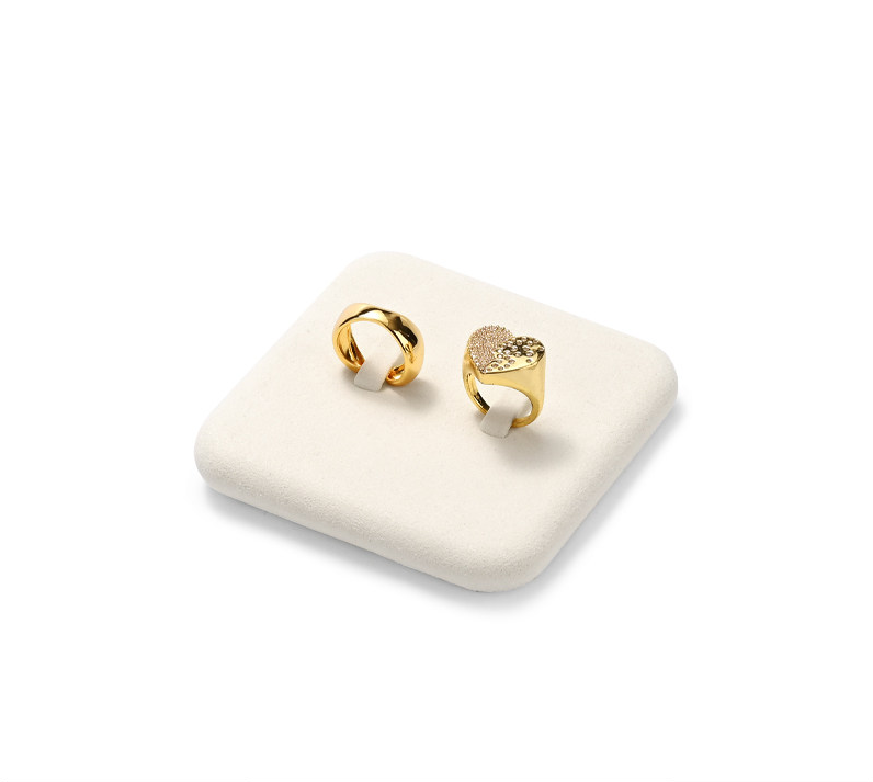 OIRLV luxury BEIGE colour microfiber jewelry display set :TT274