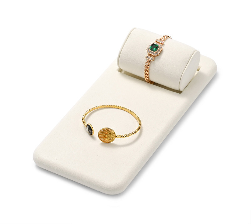 OIRLV luxury BEIGE colour microfiber jewelry display set :TT274