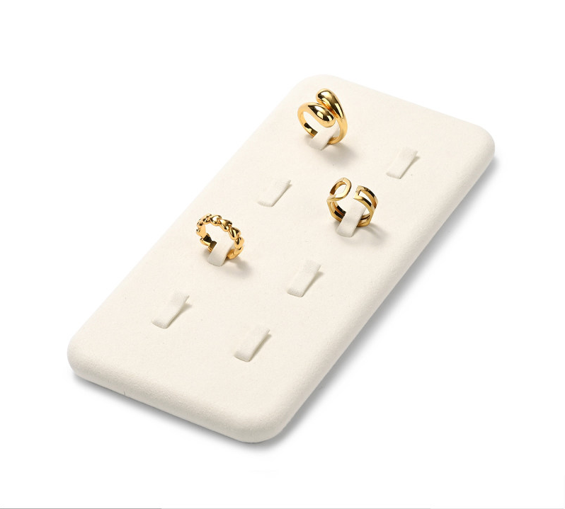 OIRLV luxury BEIGE colour microfiber jewelry display set :TT274