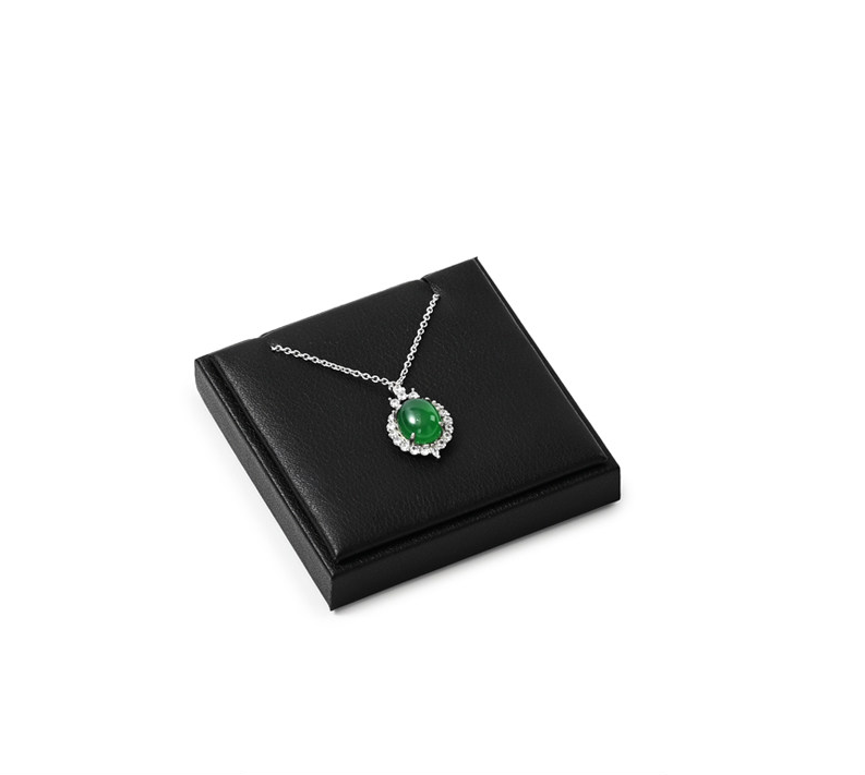 OIRLV Luxury Black leather Jewelry display set : TT275