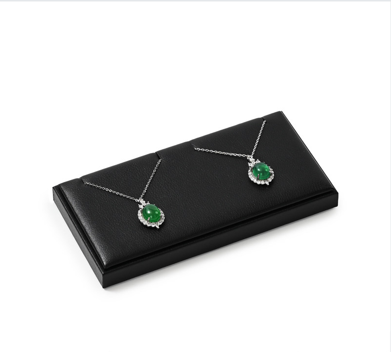 OIRLV Luxury Black leather Jewelry display set : TT275
