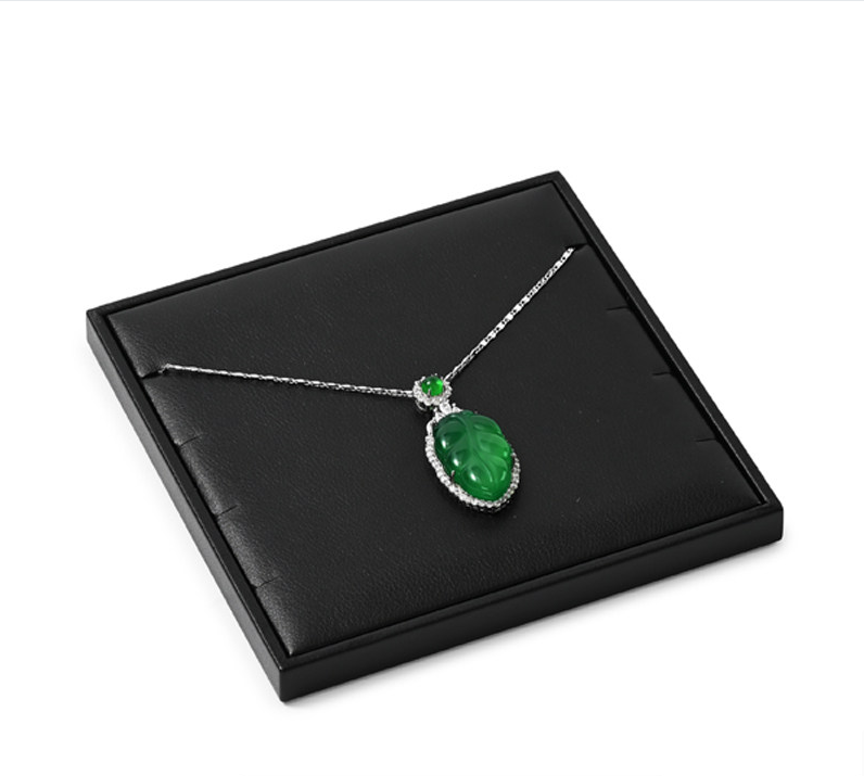 OIRLV Luxury Black leather Jewelry display set : TT275