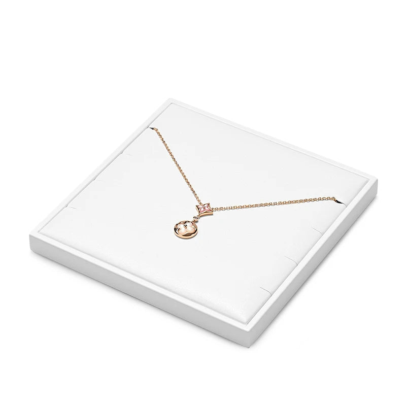 OIRLV high end white colour leather jewellery display set :TT276