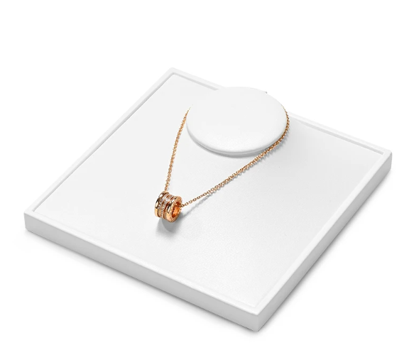 OIRLV high end white colour leather jewellery display set :TT276