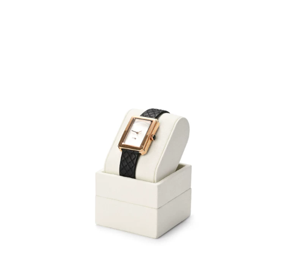 OIRLV hot sale metal structure watch display stand with off-white microfiber : TT279
