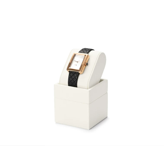 OIRLV hot sale metal structure watch display stand with off-white microfiber : TT279